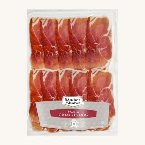 Sánchez Alcaraz Serrano shoulder ham (paleta) Gran Reserva, from Toledo, thin slices 120 gr new