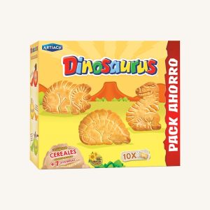 Dinosaurus cereal biscuits with vitamins (galletas de cereales), pack of 411 g with 40 units