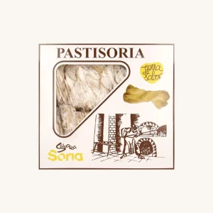 Pastisoria Artisan Puff pastry bows with powdered sugar (Lazos azu?car glase?), from Soria, medium box 450g