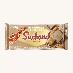 Suchard Chocolate Nougat with full Almonds and Puffed Rice (Turro?n de Chocolate con almendras), tablet 260 g