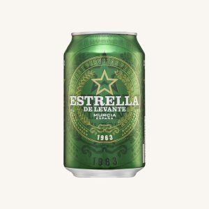Estrella de Levante, classic lager beer from Murcia, can 33cl